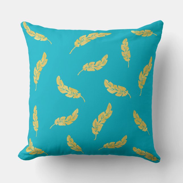 Facile comme coussin de jaune de turquoise de (Recto)