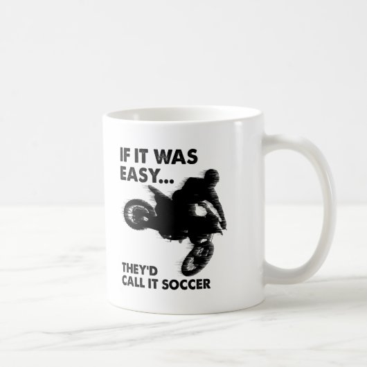 Facile est Soccer Funny Mug (Droite)