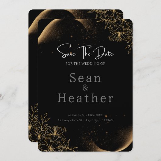 FACILE ! Faire-part de mariage - Ajouter Vos Détai (Devant / Derrière)