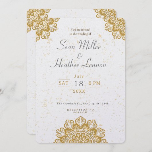 FACILE ! Faire-part de mariage - Ajouter vos détai (Devant / Derrière)