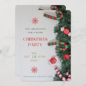 FACILE ! Invitation à la fête de Noël de travail - (Devant / Derrière)