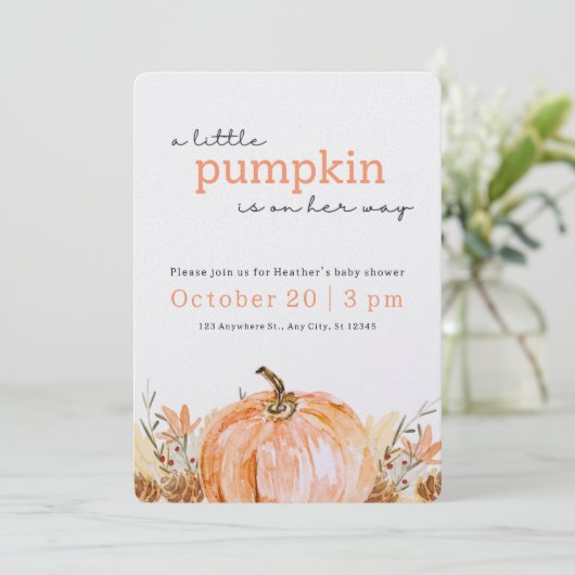 FACILE ! Invitation Baby shower Automne - Ajouter  (Debout devant)