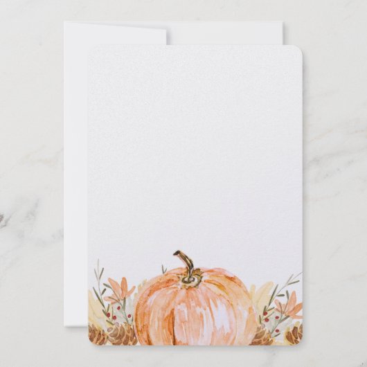 FACILE ! Invitation Baby shower Automne - Ajouter  (Dos)