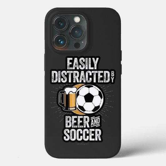Facilement distrait par Bière et Coque de soccer-M (Verso)