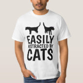 FACILEMENT DISTRAIT PAR CHATS CAT T-SHIRTS (Devant)