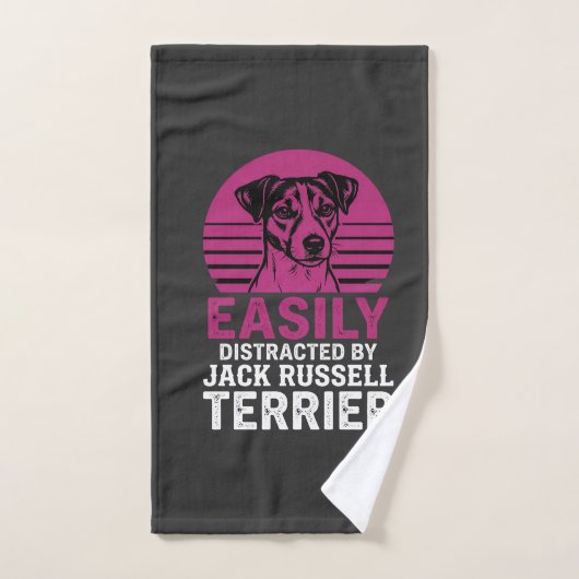 Facilement distrait par Jack Russell Terrier (Serviette à main)