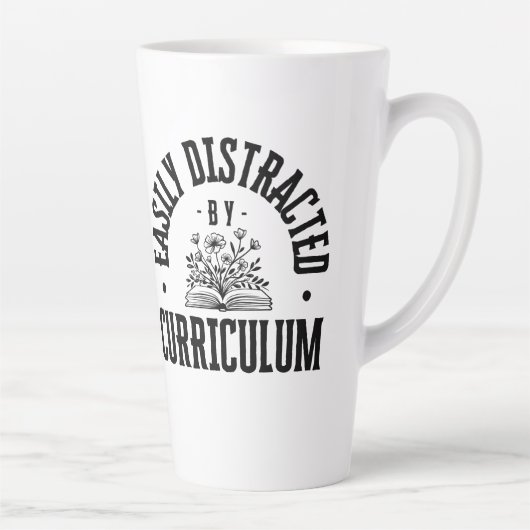 Facilement Distrait Par Le Curriculum - Latte Mug (Droite)