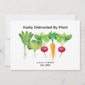 Facilement Distrait Par Le Plante | Carte vegan sa (Devant)