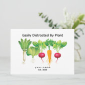 Facilement Distrait Par Le Plante | Carte vegan sa (Debout devant)