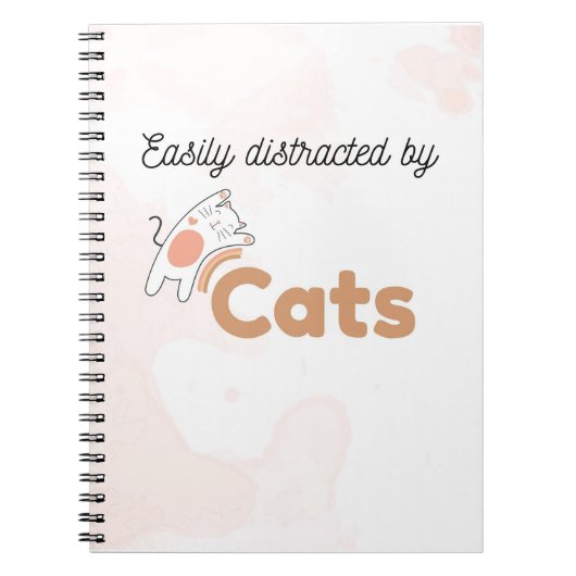 Facilement Distrait par les Chats Cahier Adorable (Devant)