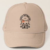 Facilement distrait par les chats - Casquette (Devant)