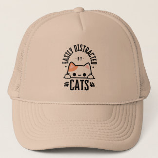 Facilement distrait par les chats - Casquette