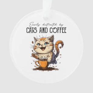 Facilement Distrait Par Les Chats Et Le Café Amour