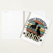 Facilement distrait par les chiens Design silhouet (Devant avec enveloppe)