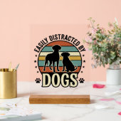Facilement distrait par les chiens Design silhouet (Mariage)