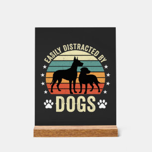 Facilement distrait par les chiens Vintage Retro C