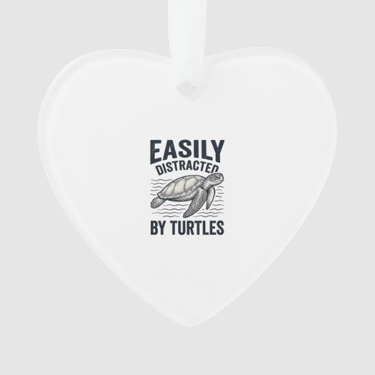 Facilement Distrait Par Les Tortues Design De T-Sh (devant)