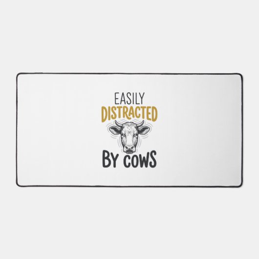 Facilement Distrait Par Les Vaches Drôle De Chemis (Recto)