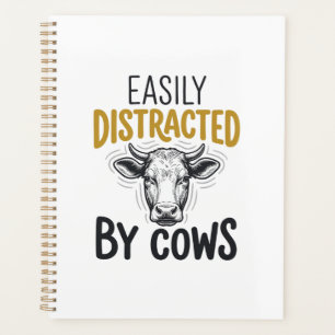 Facilement Distrait Par Les Vaches Drôle De T-Shir