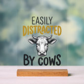 Facilement Distrait Par Les Vaches Drôle De T-Shir (Neutre)