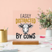 Facilement Distrait Par Les Vaches Drôle De T-Shir (Mariage)