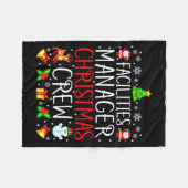 Facilities Manager Christmas Crew Matching Xmas  Fleece Deken (Voorkant (Horizontaal))