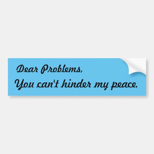 Facing Problème avec Faith Quota Bumper Sticker (Devant)