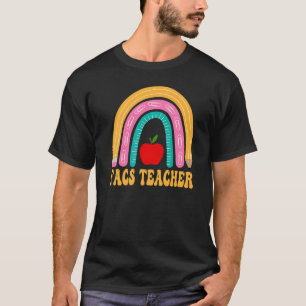 Facs Leraar Regenboog Potlood Terug naar school Wa T-shirt