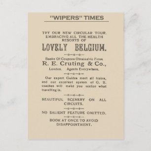 Facsimile Extract van de Wipers Times 1916 Briefkaart