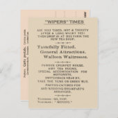 Facsimile Extract van de Wipers Times 1916 Briefkaart (Voorkant / Achterkant)