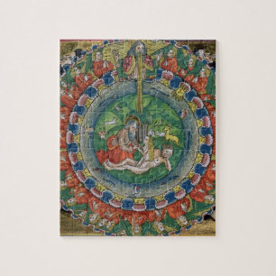 Facsimile kopie van Genesis 2:22 God creëerde Eve Legpuzzel