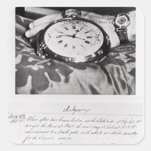 Facsimile van de Pocket Chronometer Vierkante Sticker (Voorkant)