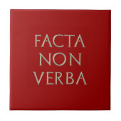 Facta Non Verba Tile Tegeltje (Voorkant)