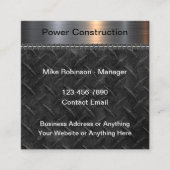 Facteur cool Cartes de visite de construction (Devant)