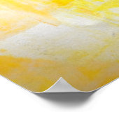 'Factor' Grijs en Geel Abstract Poster afdrukken (Hoek)