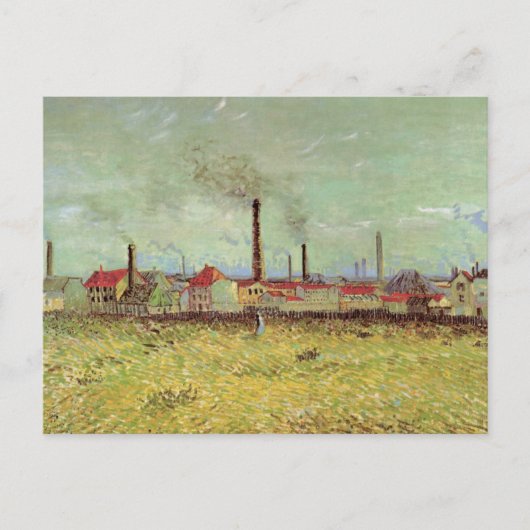 Factories in Asnieres door Vincent van Gogh Briefkaart (Voorkant)
