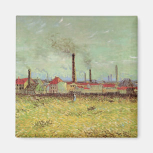 Factories in Asnieres door Vincent van Gogh Magneet