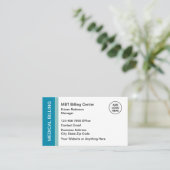 Facturation Médicale Cartes de visite du logo mode (Debout devant)