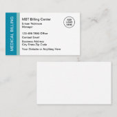 Facturation Médicale Cartes de visite du logo mode (Devant / Derrière)
