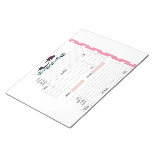 facture en espagnol Bloc-notes 11" x 8,5" - 40 pag (Incliné)