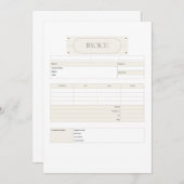 Facture Modèle Cute Petite entreprise (Devant / Derrière)