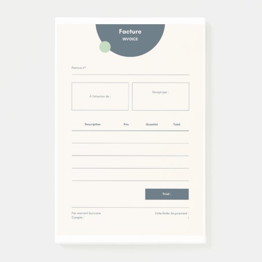 FACTUUR POST-IT® NOTES (Voorkant)