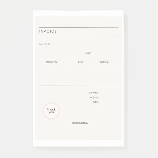 FACTUUR POST-IT® NOTES (Voorkant)