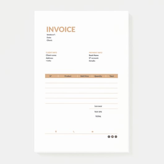 factuur post-it® notes (Voorkant)