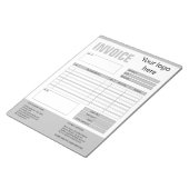 Factuurformulier Bedrijfstabel Voeg Logo-blocnote Notitieblok (Schuin)