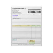 Factuurformulier / Verkoopbon | Zakelijke Offerte Notitieblok (Gedraaid)