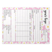 Factuurformulier voor zakelijke verkoop, Logo toev Notitieblok (Voorkant)