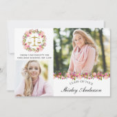 Faculté de droit Floral 2 Faire-part photo (Devant)