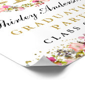 Faculté de droit Pink Floral Affiche de bienvenue (Coin)