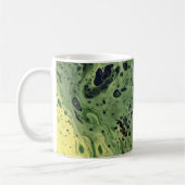 Fade Away 3 Gras Jaune Vert Abstrait Mug (Gauche)